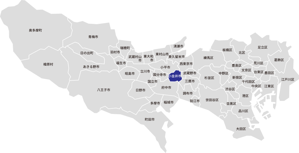 東京都23区の地図