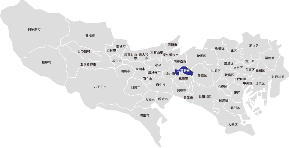東京都23区の地図