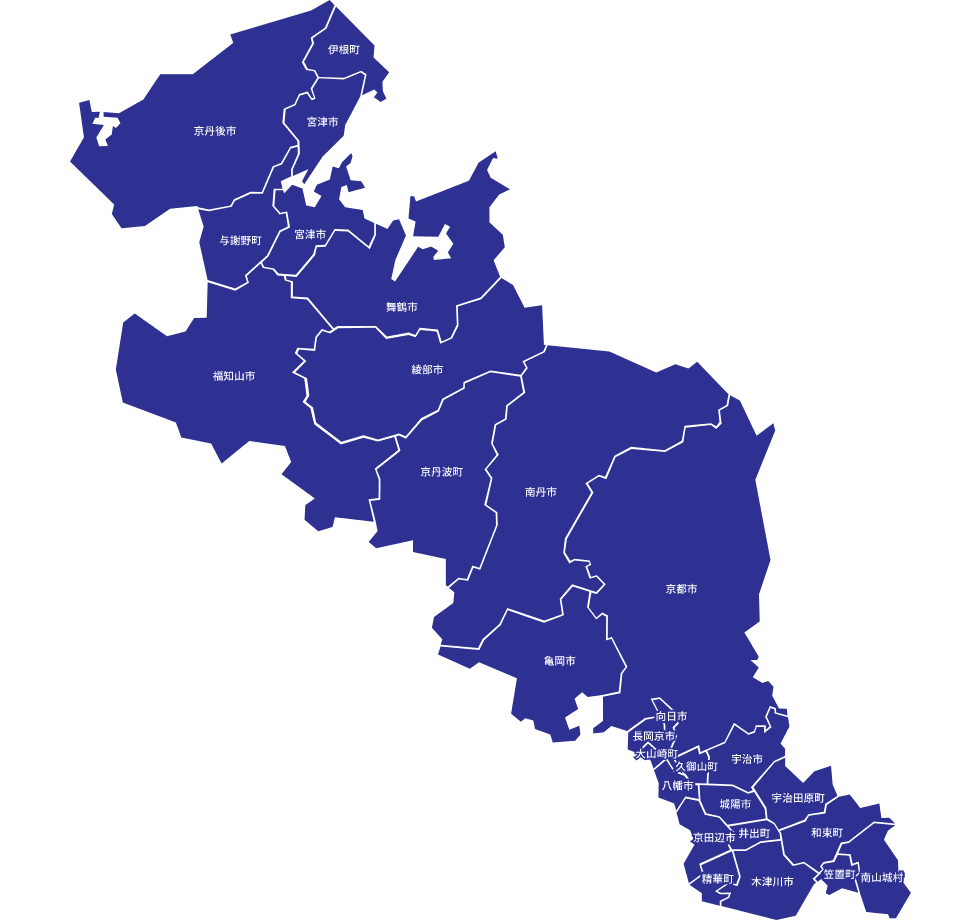 京都府のポスティング対応エリア