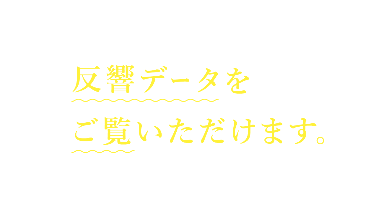 反響データをご覧いただけます。