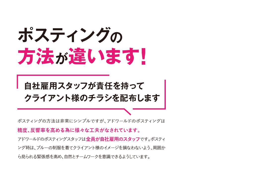 REASON1 ポスティングの方法が違います！